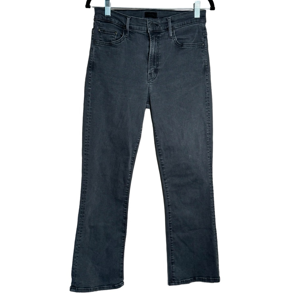 Mother The Insider Crop in Dancing In The Dark 29 Jeans Black Gray